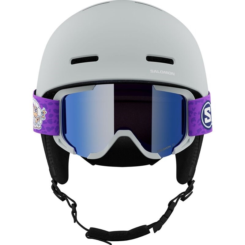 Salomon Kinder Helm HELMET PLAYER COMBO Ice - Eisfluss