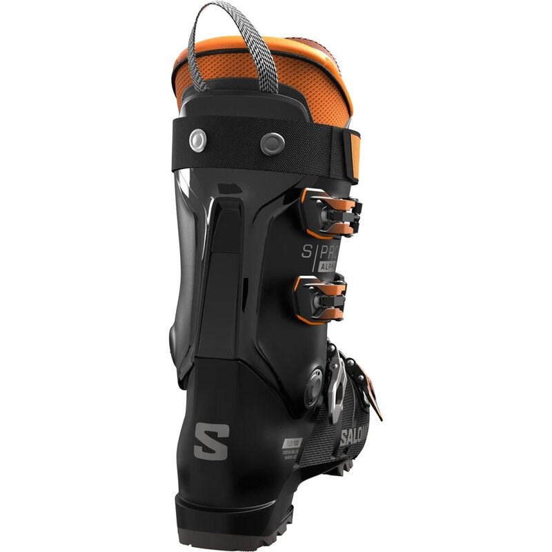 Salomon Herren Ski-Schuhe ALP. BOOTS - Schwarz/Dunkelgrau Metallic/Orange Tiger