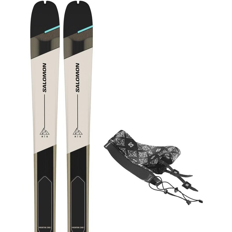 Salomon Damen Freeride Ski T MTN 86 W CARBON + - Regentag/Schwarz/Aruba-Blau