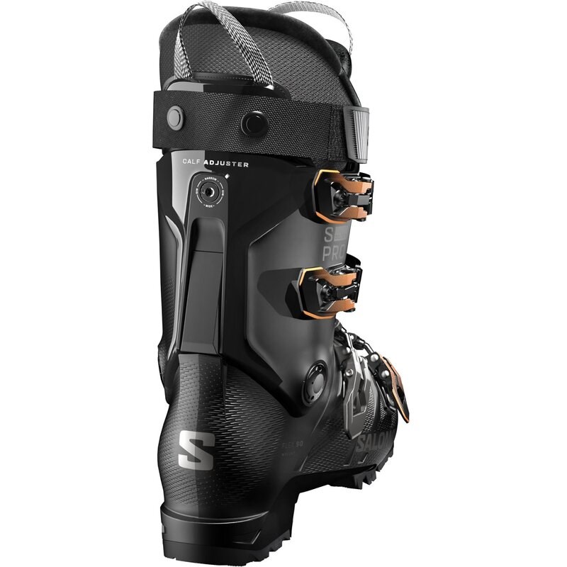 Salomon Herren Ski-Schuhe ALP. BOOTS - Schwarz/Dunkelgrau Metallic/Orange Tiger