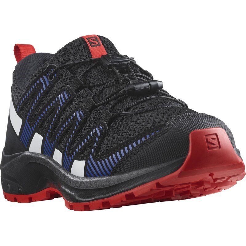 Salomon Kinder Multifunktionsschuhe SHOES XA PRO V8 J - Schwarz/Lapisblau/Feuriges Rot