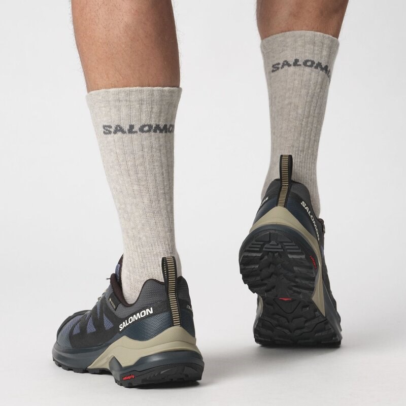 Salomon Herren Trailrunningschuhe SHOES X-ADVENTURE GTX - Grisaille / Schwarz / Schiefergrün