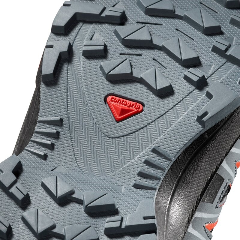 Salomon Kinder Schuhe XA PRO 3D MID CSWP J - Schwarz/Stürmisches Wetter/Kirschtomate