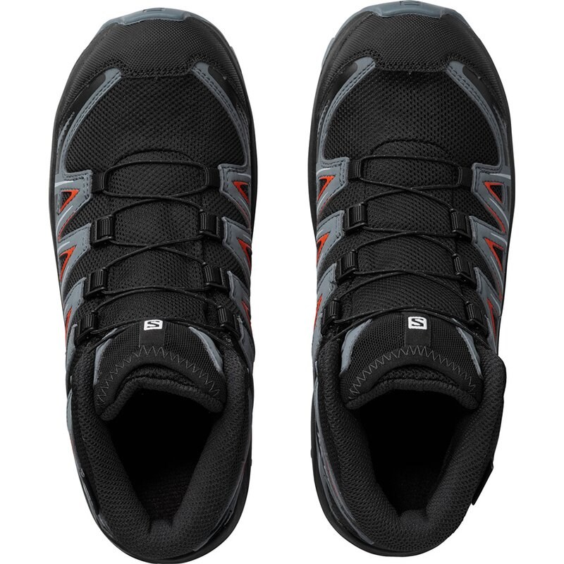 Salomon Kinder Schuhe XA PRO 3D MID CSWP J - Schwarz/Stürmisches Wetter/Kirschtomate