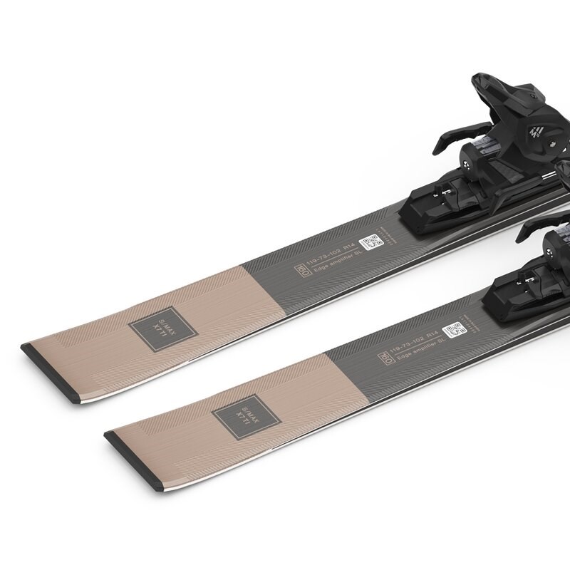 Salomon Damen All-Mountain Ski E - Schwarz Metallic/Rosa Gold Metallic/Schwarz