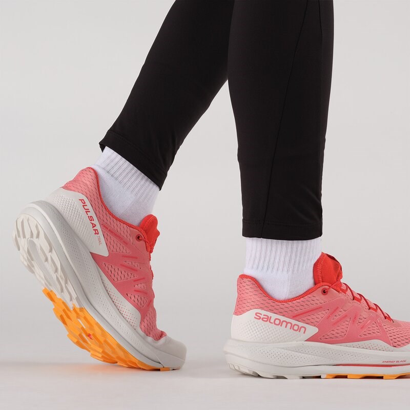 Salomon Damen Trailrunningschuhe SHOES PULSAR TRAIL W Tea - Teerose/Nimbuswolke/Feuriges Orange