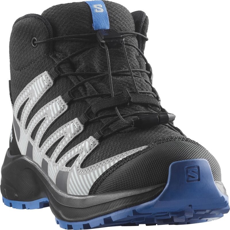 Salomon Kinder Trekkingstiefel SHOES XA PRO V8 MID WP J - Schwarz/Monument/Französischblau
