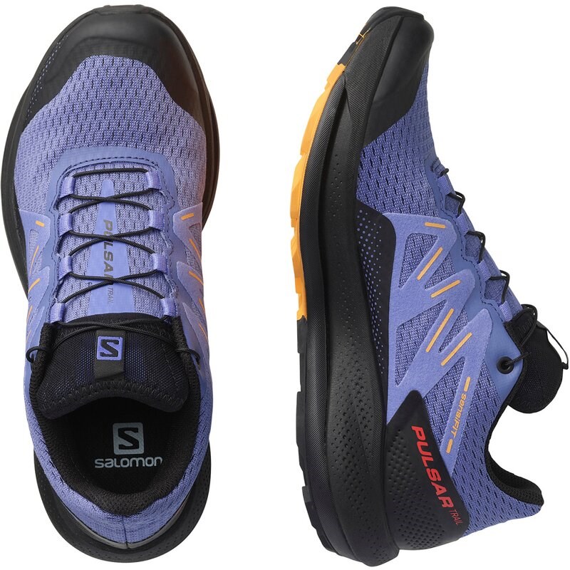 Salomon Damen Trailrunningschuhe SHOES PULSAR TRAIL W Velvet - Samtmorgen/Schwarz/Leuchtendes Orange
