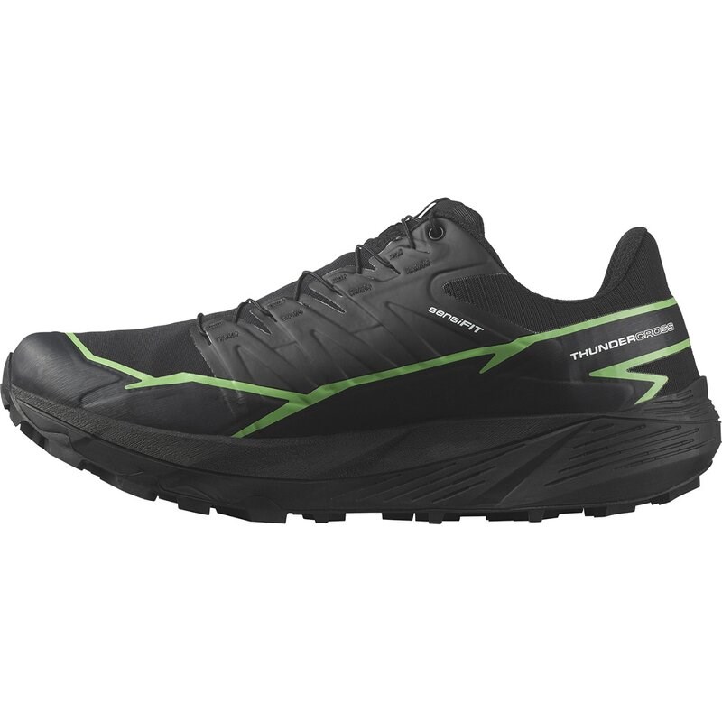 Salomon Herren Trailrunningschuhe SHOES THUNDERCROSS GTX - Schwarz/Grüner Gecko/Schwarz