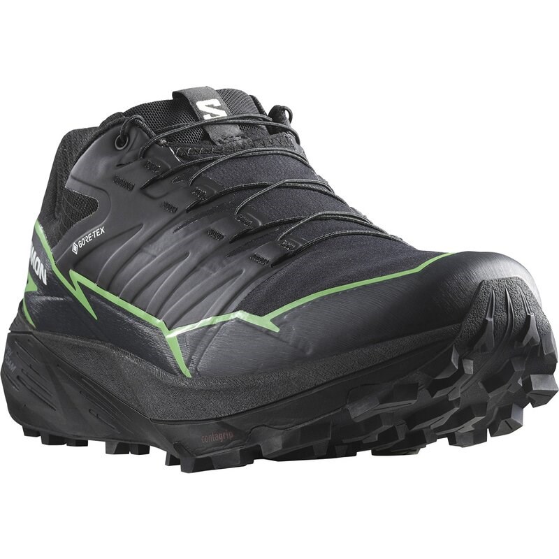 Salomon Herren Trailrunningschuhe SHOES THUNDERCROSS GTX - Schwarz/Grüner Gecko/Schwarz