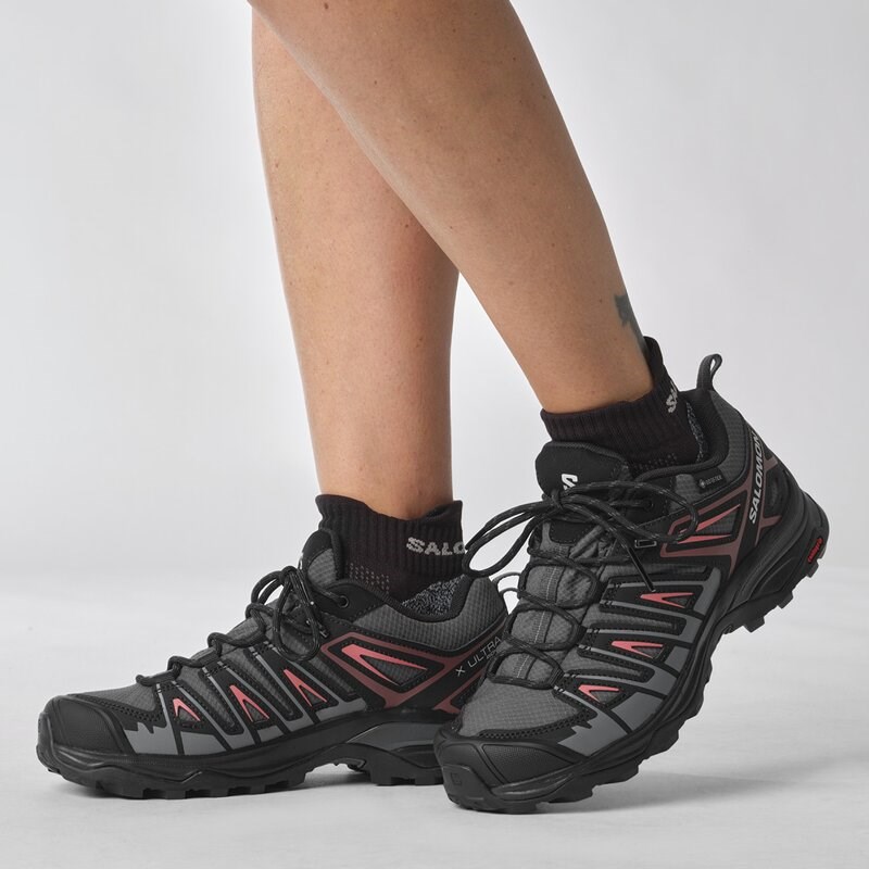 Salomon Damen Multifunktionsschuhe SHOES X ULTRA PIONEER GTX W - Magnet/Schwarz/Teerose
