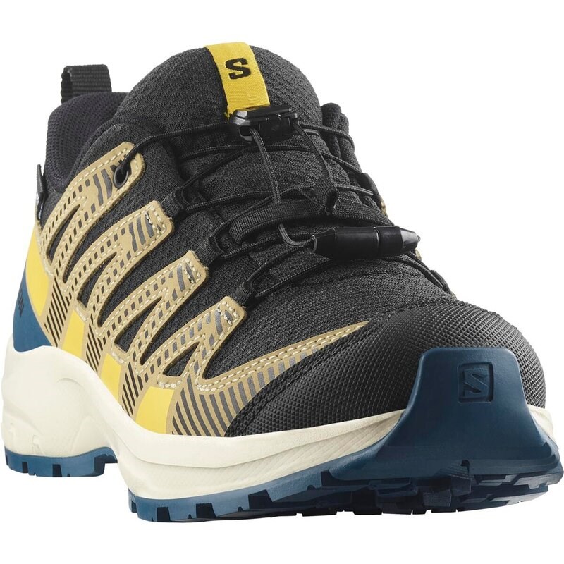 Salomon Kinder Multifunktionsschuhe SHOES XA PRO V8 WP J - Schwarz/Graugrün/Pudergelb
