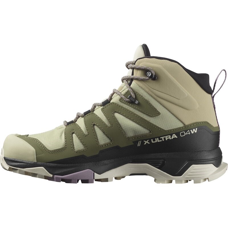 Salomon Damen Multifunktionsstiefel SHOES X ULTRA 4 MID GTX W - Alfalfa/Tiefgrünes Flechtengrün/Mandel Mi 000