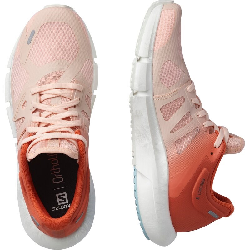 Salomon Damen Laufschuhe SHOES PREDICT2 W Peachy - Pfirsichfarben/Mecca-Orange/Kristallblau