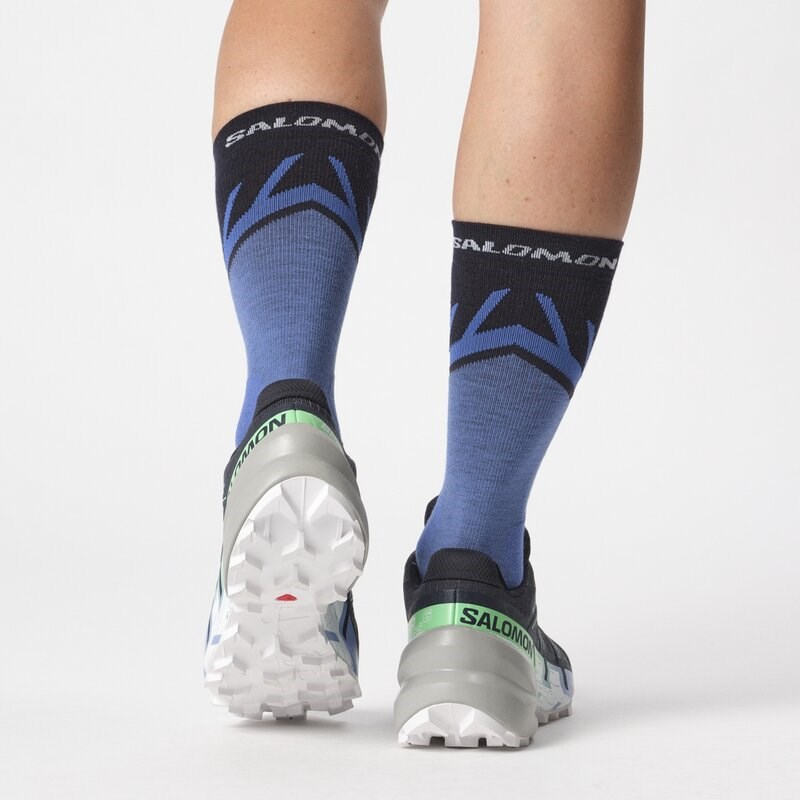 Salomon Damen Trailrunningschuhe SHOES SPEEDCROSS 6 GTX W - Kohlenstoff/Provence/Weiß