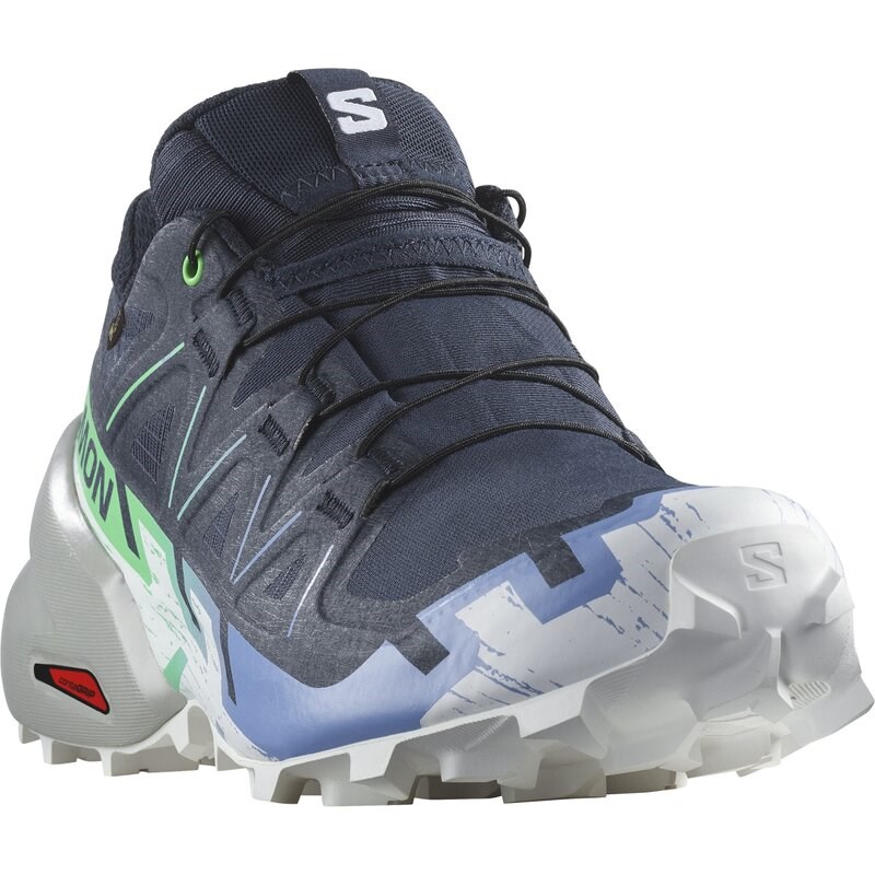 Salomon Damen Trailrunningschuhe SHOES SPEEDCROSS 6 GTX W - Kohlenstoff/Provence/Weiß