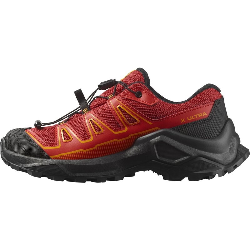 Salomon Kinder Walkingschuhe SHOES X ULTRA GTX J - Fahrradrot/Schwarz/Flammenrot