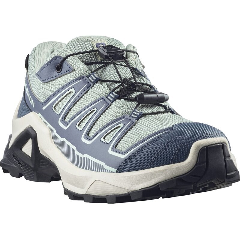 Salomon Kinder Walkingschuhe SHOES X ULTRA GTX J - Grünes Milieu/Grisaille/Klares Aqua