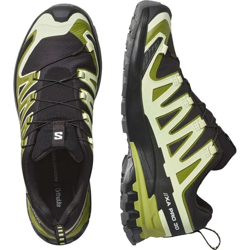 Salomon Herren Trailrunningschuhe SHOES XA PRO 3D V9 GTX - Schwarz/Limettencreme/Dunkle Zitrone