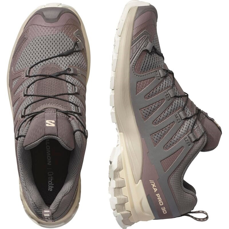 Salomon Damen Trailrunningschuhe SHOES XA PRO 3D V9 W - Pflaumenkätzchen/Oxford Tan/Zarter Pfirsich