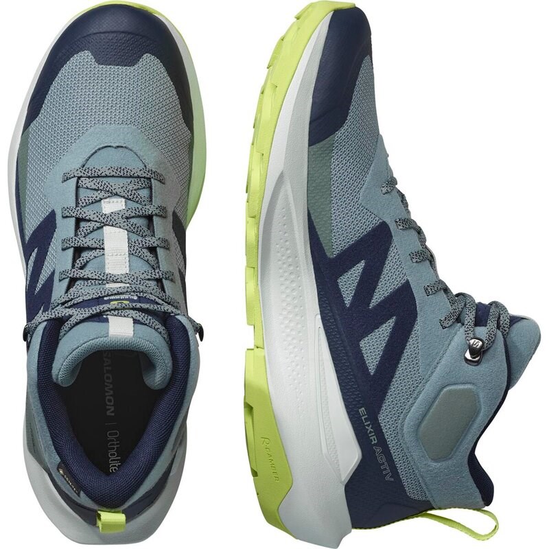 Salomon Herren Multifunktionsstiefel SHOES ELIXIR ACTIV MID GTX - Trooper/Seeblau/Scharfes Grün