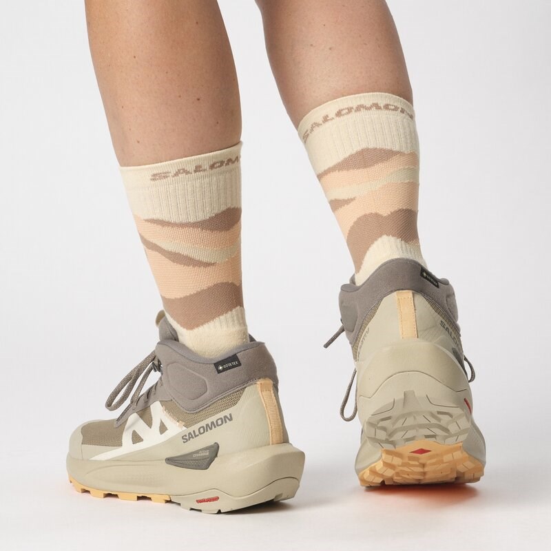 Salomon Damen Trekkingstiefel SHOES ELIXIR ACTIV MID GTX W - Falke/Weißer Pfeffer/Papaya