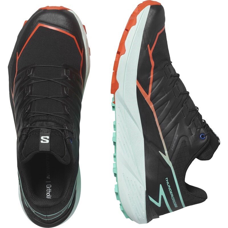 Salomon Herren Trailrunningschuhe SHOES THUNDERCROSS - Schwarz/Kirschtomate/Elektrisches Grün