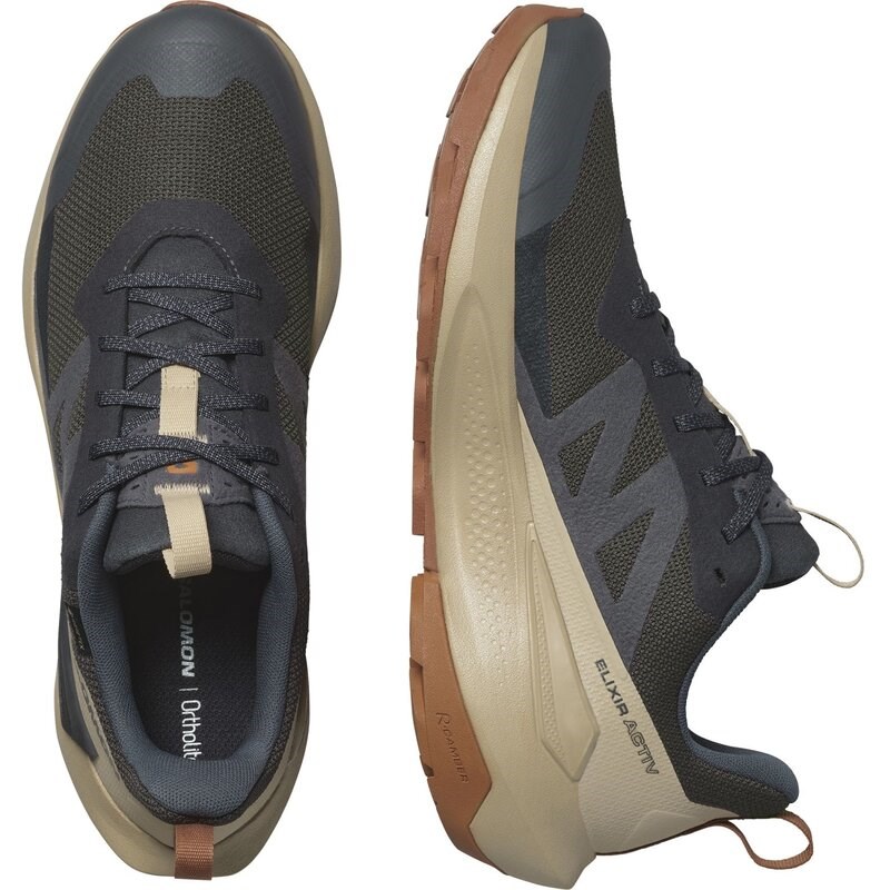 Salomon Herren Multifunktionsschuhe SHOES ELIXIR ACTIV GTX - Phantom/Safari/Karamell-Café