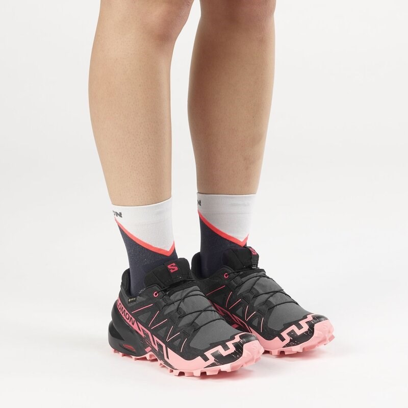 Salomon Damen Trailrunningschuhe SHOES SPEEDCROSS 6 GTX W 9 - Neun Eisen/Schwarz/Flamingorosa