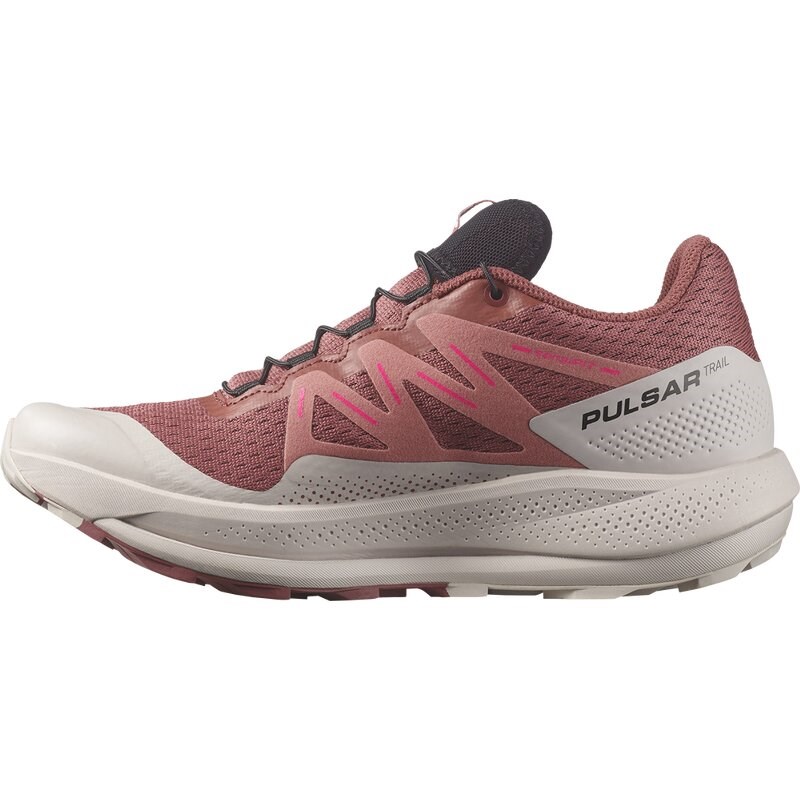 Salomon Damen Trailrunningschuhe SHOES PULSAR TRAIL W - Kuhhaut/Rosenasche/Pink Glo