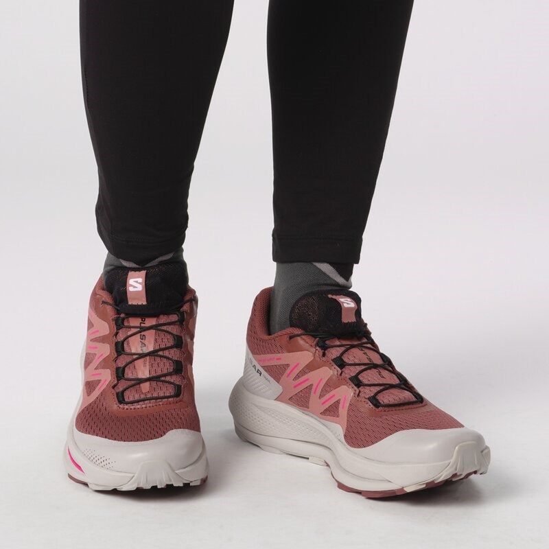 Salomon Damen Trailrunningschuhe SHOES PULSAR TRAIL W - Kuhhaut/Rosenasche/Pink Glo