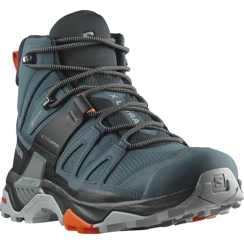 Salomon Herren Multifunktionsstiefel SHOES X ULTRA 4 MID GTX - Sternengucker/Schwarz/Scharlachroter Ibis