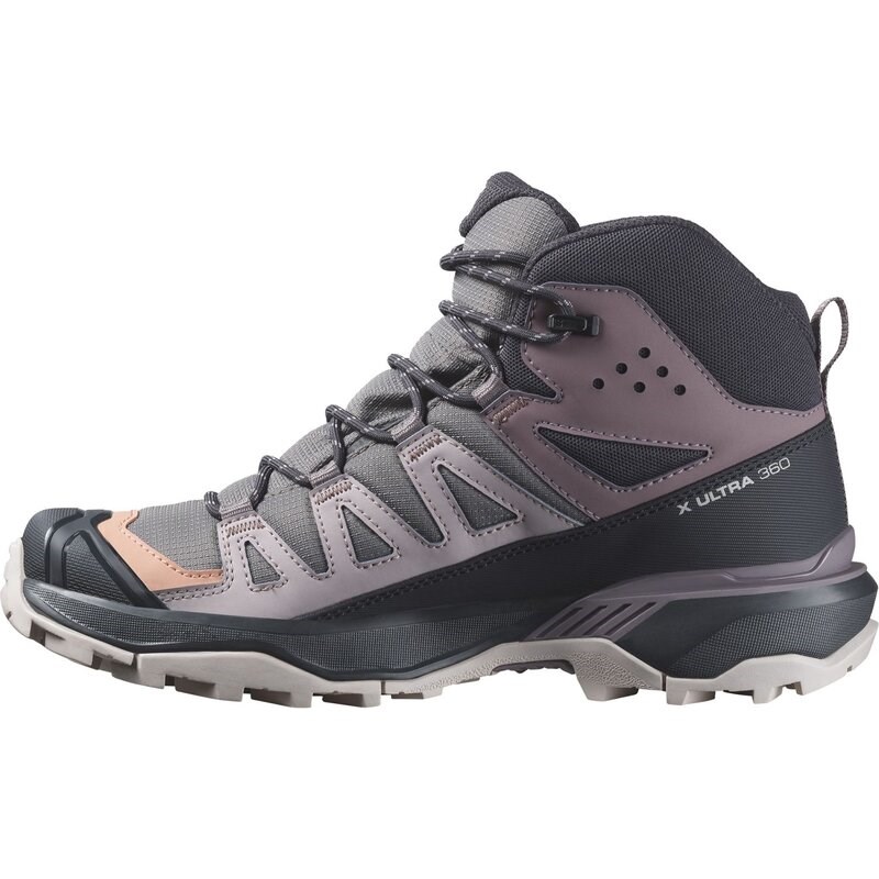 Salomon Damen Trekkingstiefel SHOES X ULTRA 360 MID GTX - Pflaumenkätzchen/Phantom/Kork