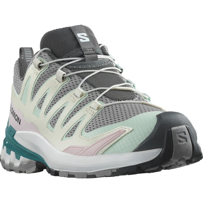 Salomon Damen Trailrunningschuhe SHOES XA PRO 3D V9 W - Gull/White/Bleached Aqua