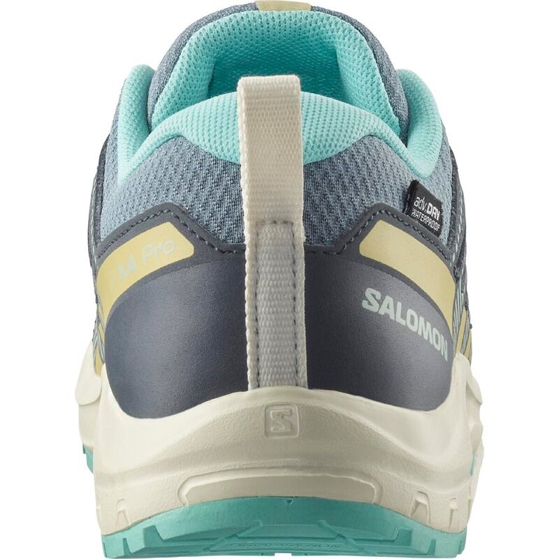 Salomon Kinder Trekkinghalbschuhe SHOES XA PRO V8 WP J - Trooper/Turbulenz/Arubablau