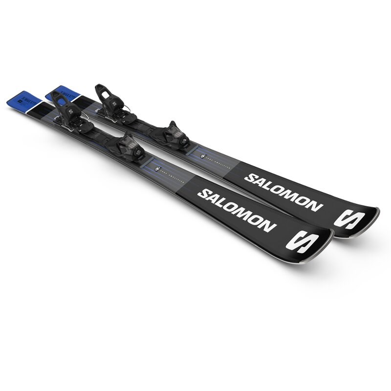 Salomon Herren All-Mountain Ski E - Schwarz/Rennblau/Weiß