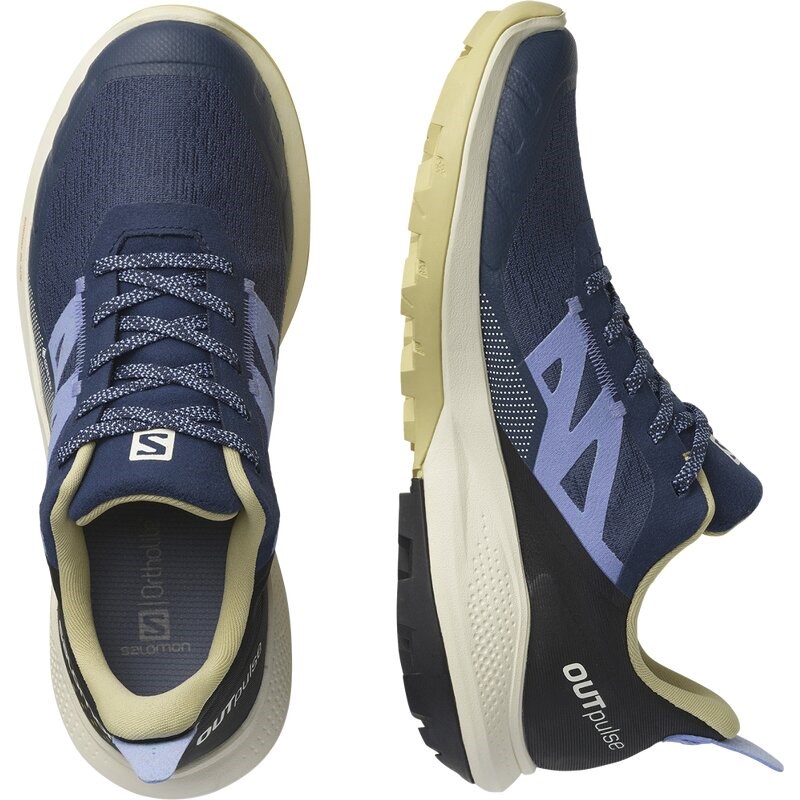 Salomon Damen Multifunktionsschuhe SHOES OUTpulse GTX W Mood - Stimmungsindigo/Lauchgrün/Ostern