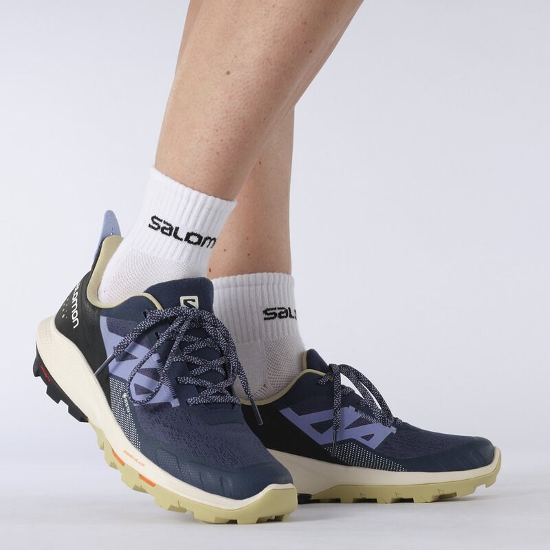 Salomon Damen Multifunktionsschuhe SHOES OUTpulse GTX W Mood - Stimmungsindigo/Lauchgrün/Ostern