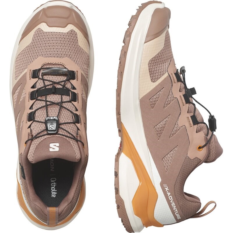Salomon Damen Trailrunningschuhe SHOES X-ADVENTURE GTX W - Mokka-Mousse/Vanilleeis/Kurkuma