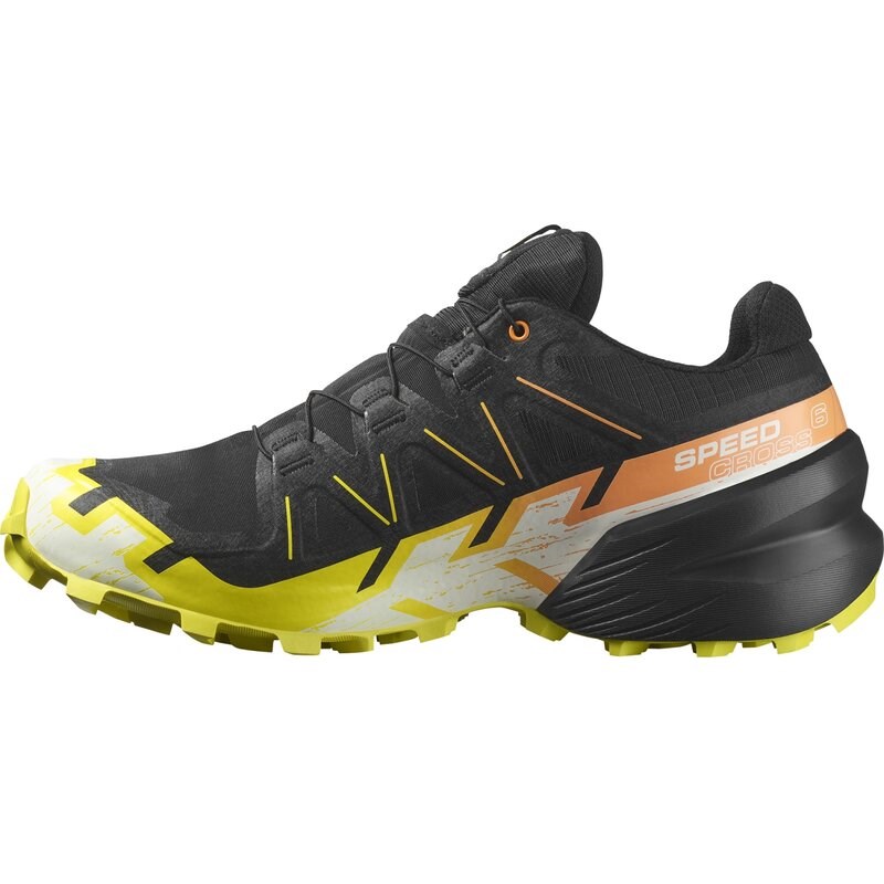 Salomon Herren Trailrunningschuhe SHOES SPEEDCROSS 6 GTX - Schwarz/Schwefelquelle/Paradiesvogel
