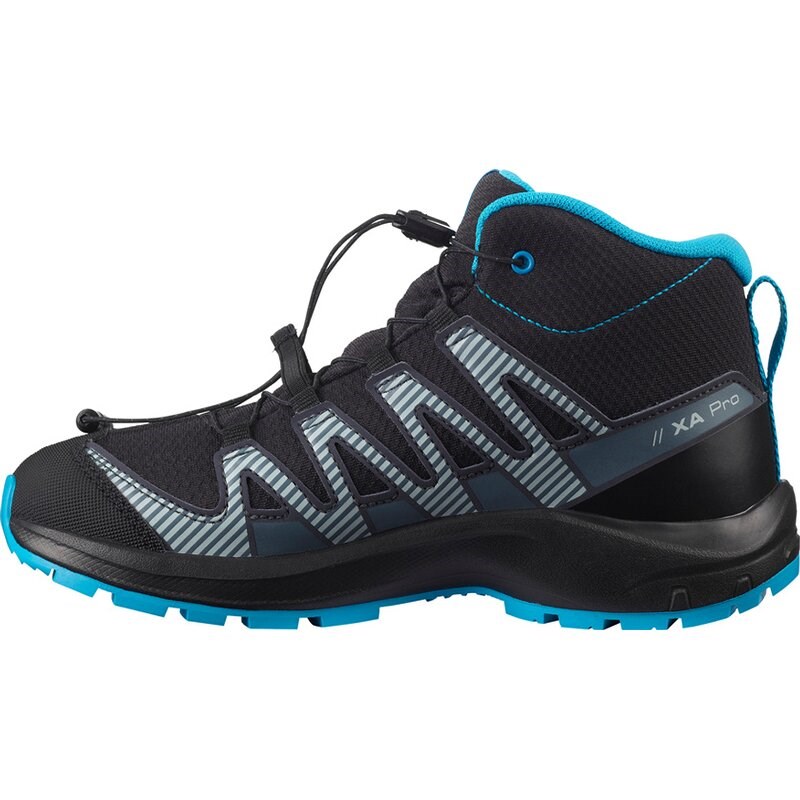 Salomon Kinder Trekkingstiefel SHOES XA PRO V8 MID CSWP J - Schwarz/Monument/Hawaiianischer Ozean
