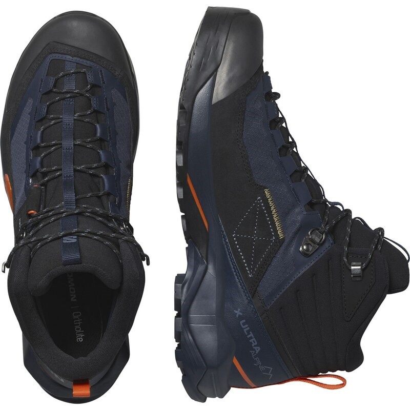 Salomon Herren Multifunktionsstiefel SHOES X ULTRA ALPINE MID GTX Blue - Blaue Nächte/Schwarz/Rotorange