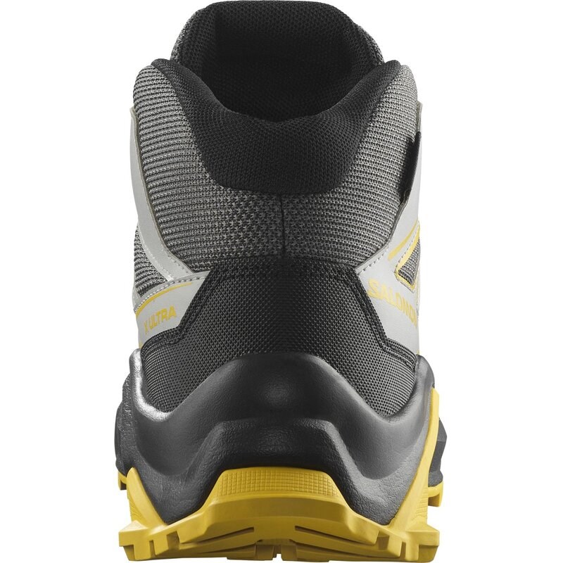 Salomon Kinder Trekkingstiefel SHOES X ULTRA MID GTX J - Castlerock/Schwarz/Scharfer Senf