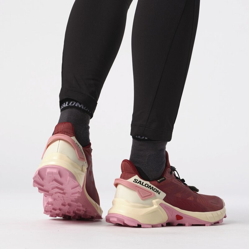 Salomon Damen Trailrunningschuhe SHOES SUPERCROSS 4 GTX W - Kuhhaut/Syrah/Rosé