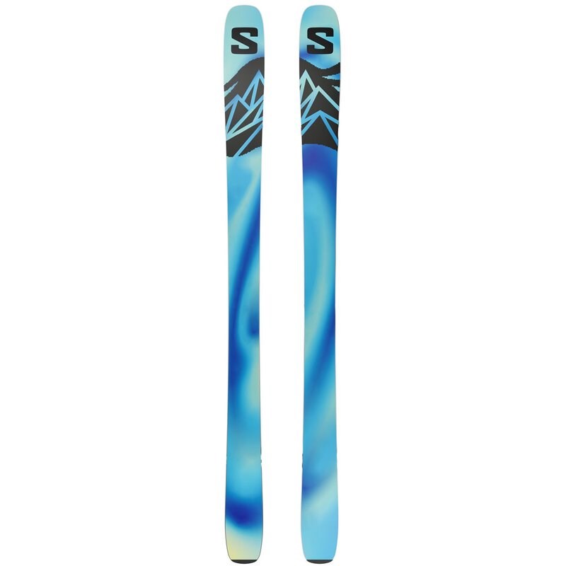 Salomon Herren All-Mountain Ski N QST 100 COSMIC SKY - Kosmischer Himmel/Dunkelgrau/Neonblau