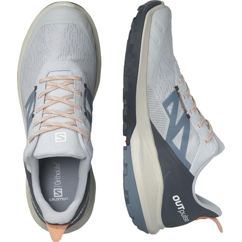 Salomon Herren Multifunktionsschuhe SHOES OUTpulse GTX Pearl - Perlblau/Chinablau/Korallengold