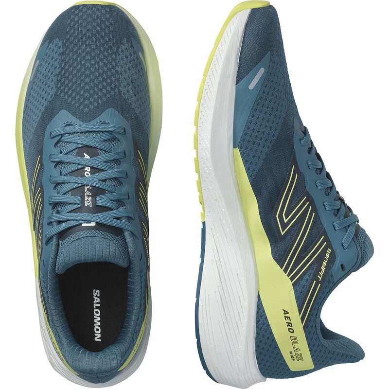 Salomon Herren Laufschuhe SHOES AERO BLAZE Blue - Blaue Asche/Sonnige Limette/Dunkel Saphir