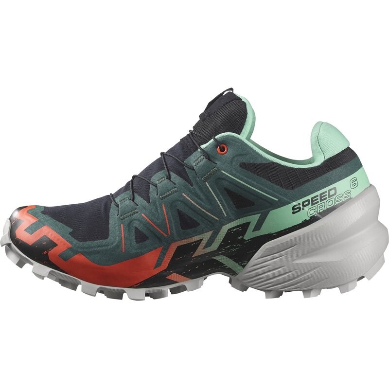 Salomon Damen Trailrunningschuhe SHOES SPEEDCROSS 6 GTX W - Schwarz/Elektrisches Grün/Kirschtomate