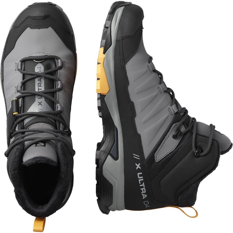 Salomon Herren Stiefel SHOES X ULTRA 4 MID WINTER TS CSWP - Quiet Shade/Schwarz/Warm Apricot