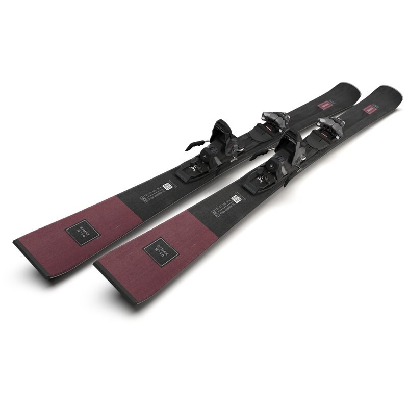 Salomon Damen All-Mountain Ski E - Schwarz/Cordovan Metallic/Silber Metallic